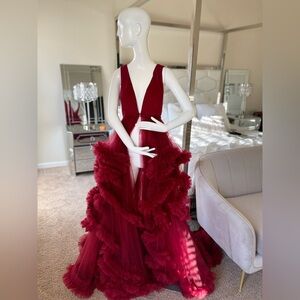 Maternity Photoshoot Tulle Maxi Dress